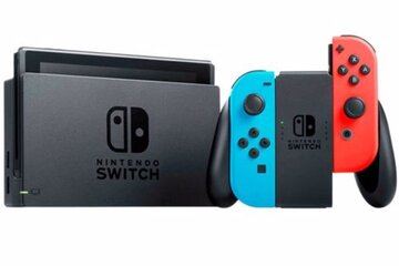 Beeld van: Nintendo Switch spelcomputer met twee controllers
